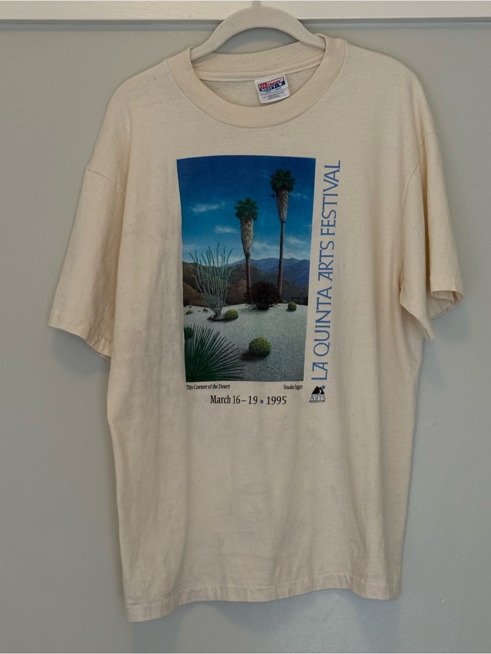 Vintage 1995 La Quinta Arts Festival T-Shirt Hanes Beefy-T USA Made Size L